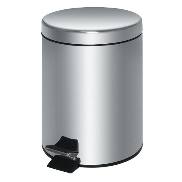 Bolero Edelstahl Pedaleimer 20L, Edelstahl, langlebig, GG977