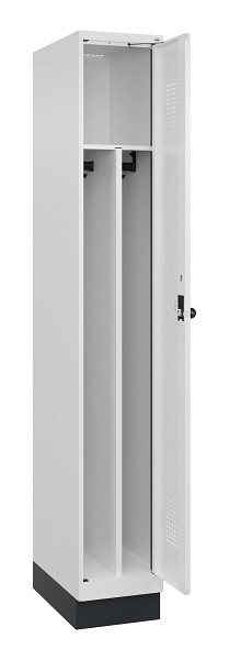 C+P Spind Evolo PLUS, mit Sockel, 1 Abteil, 1950x300x500mm, 9016/9016, Verschluss Drehriegel, 049020-10F S10020