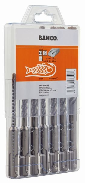 Bahco Bohrersatz für armierten Beton SDS + 4C, 7-teilig, 4651-SET-7
