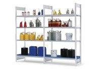 Vorschau: DENIOS Gefahrstoffregal GRG 1060 für entzündbare Stoffe, 1 verzinkt Wanne und 3 verzinkt Gitterroste, Grundfeld, 199560 Vorschau: DENIOS Gefahrstoffregal GRG 1060 für entzündbare Stoffe, 1 verzinkt Wanne und 3 verzinkt Gitterroste, Grundfeld, 199560