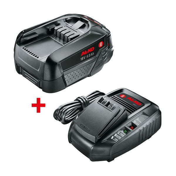 AL-KO Vorteils-Set 18 V BOSCH HOME AND GARDEN COMPATIBLE inkl. Akku (4 Ah) und Ladegerät, 114053