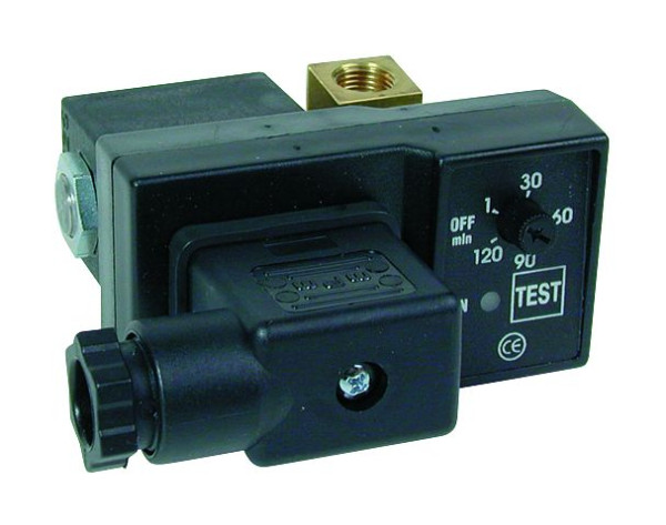 Prevost Zeitgeschalteter Miniablass für Filterbehälter, Adapter zur Anbringung am Behälter G 1/8, FAP 18