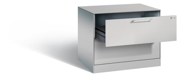 C+P Karteischrank Asisto, H710xB800xT600mm, Farbe: Weißaluminium, Bügelgriff, 146273-222 S10019