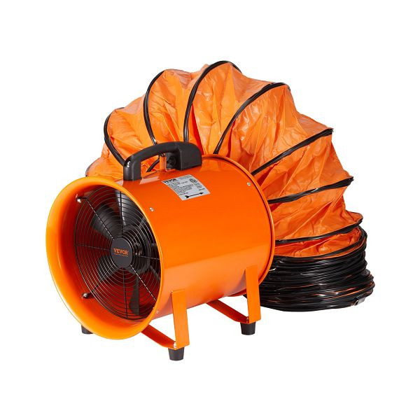 VEVOR Bauventilator 367-W-AC-Motor Baugebläse 2800 U/min Baulüfter Gebläse 1214 L/s(2574 CFM), 5m Schlauch, BXSG550W512INKRV0V2