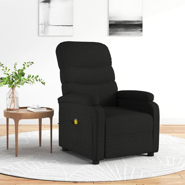 vidaXL Massagesessel Schwarz Stoff, Füllmaterial: Schaum, PP-Baumwolle, 321228