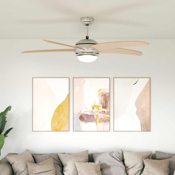 vidaXL Deckenventilator mit Licht Ø 130 cm Sonoma, 42035659