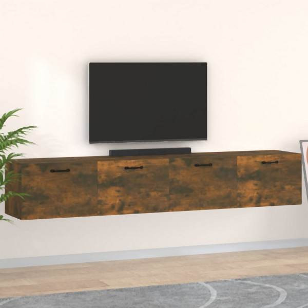 vidaXL Wandschränke 2 Stück Räuchereiche 100x36,5x35 cm Holzwerkstoff, 3115673