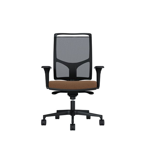 Bisley Bürodrehstuhl Zed, Schwarzes Kunststoff, Höhenverstellbare Armlehnen, Fußkreuz und Armlehnen aus Kunststoff, NE0534 cappuccino, ZEDKSLSNE0534