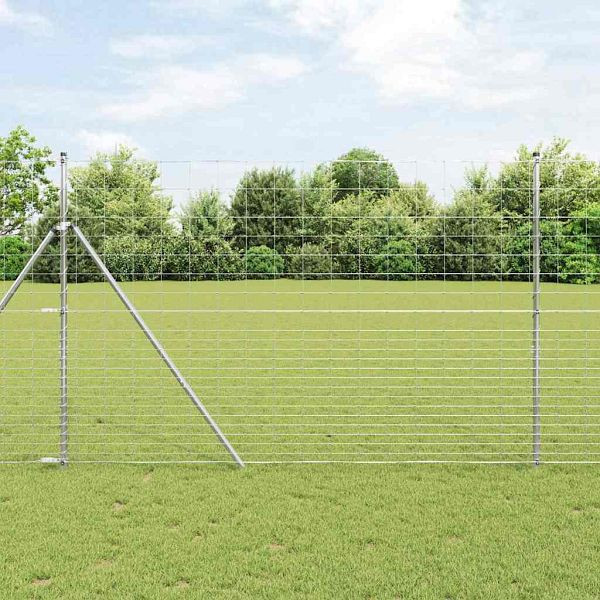 vidaXL Wildzaun Grau 1,6 x 10 m Stahl, 42005799, 8721158881052