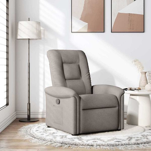 vidaXL Relaxsessel Taupe Stoff, manuelle Liegefunktion, 4015623, 8721158336293