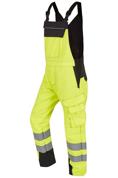 ROFA Latzhose teils 2-lagig 2428, Größe 48, Farbe 353-leuchtgelb-anthrazit, 2652428-353-48