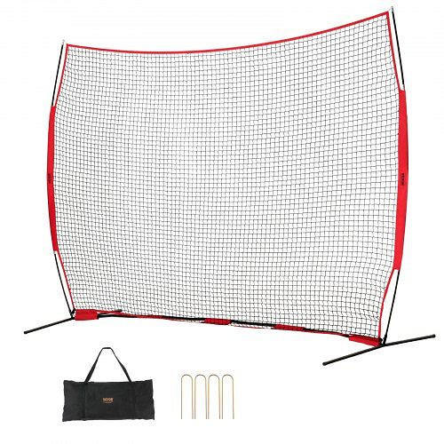 VEVOR Barrikaden-Backstop-Netz, 393 x 140 x 275 cm, Tragbare Übungsausrüstung mit Tragetasche, Schutzschirm für Baseball, Softball, DQW129YC0000YT8NIV0
