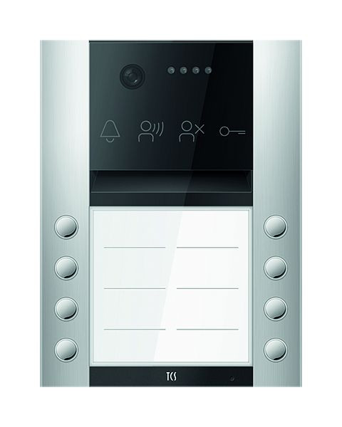 TCS Türkontrollsystem PES PRO IP Video Außenstation 8T 2 Spalten AP silber, AVA410208-0010