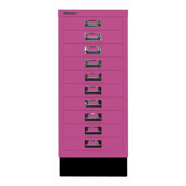 Bisley MultiDrawer™, Inkl. Sockel, DIN A4, 10 Schubladen, 681 fuchsia, L2910S681