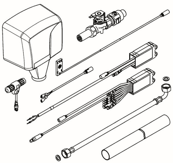 KWC Armaturenkomponenten, A3000open, elektronisch, Wasser-Luft, 24 VDC / 230 VAC, 2030048572