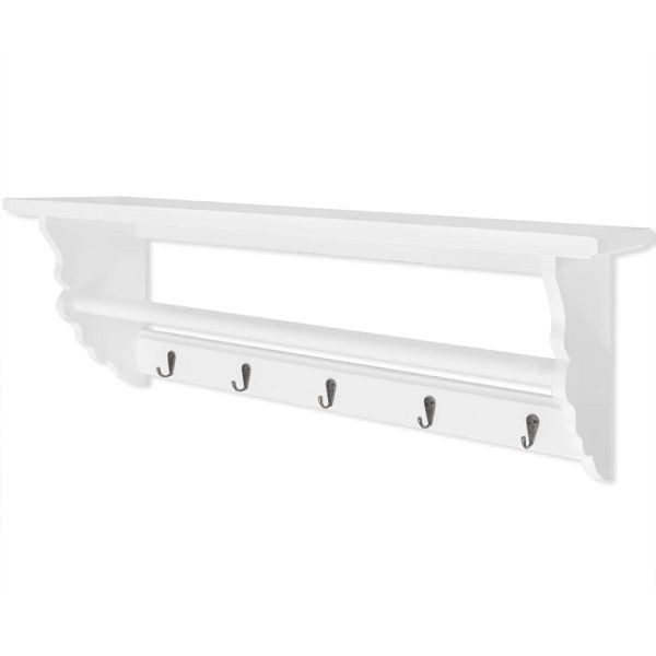 vidaXL Garderobe MDF Weiß Barocker Stil, 242644