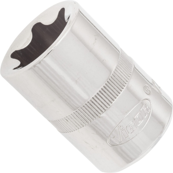 VIGOR TORX Steckschlüsseleinsatz, Vierkant hohl 12,5 mm (1/2 Zoll), Außen TORX Profil, E24, V2592N