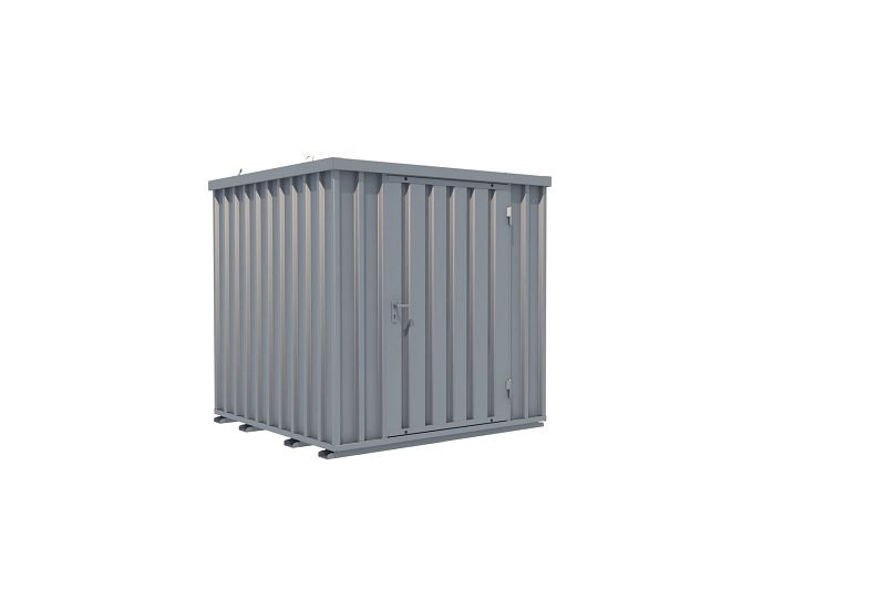 BOS Schnellbaucontainer 2x2 m, 1-flügelige Tür auf der 2 m-Seite, mit Staplerentladung, SC3000-2x2-SE+STAP