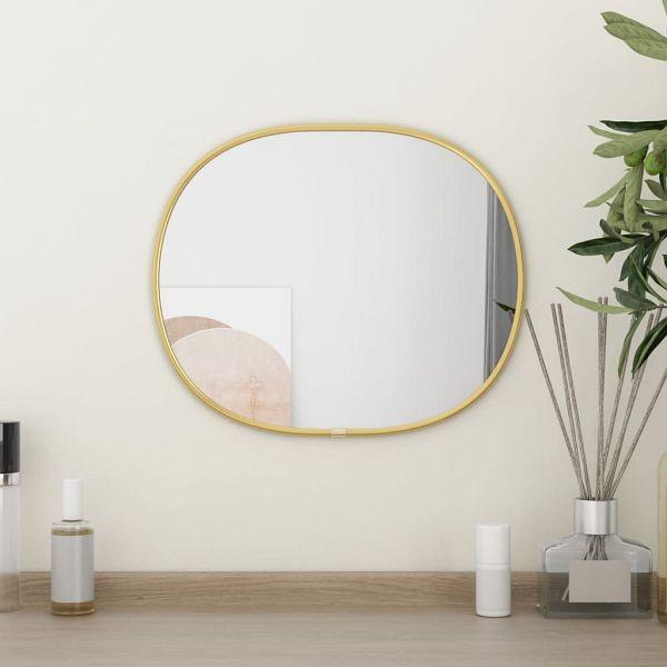 vidaXL Wandspiegel Golden 30x25 cm, Material: Glas, PVC, 348215