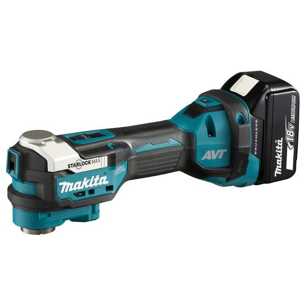 Makita Akku-Multifunktionswerkzeug 18 V, 10.000-20.000 min-1, 1 Akku + 1 Ladegerät + 44-teiliges Zubehör-Set im MAKPAC, DTM52T1JX2