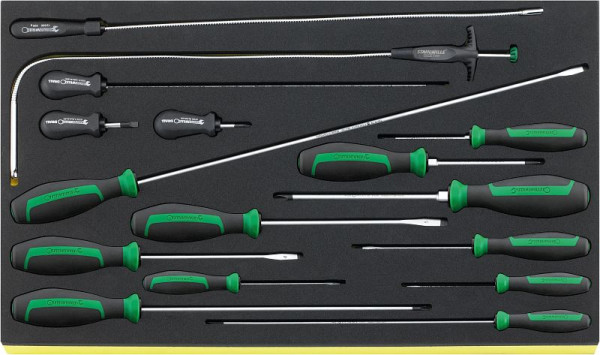 STAHLWILLE Schraubendrehersatz DRALL+ in TCS Nr.TCS 4621/4734/16 3/3-Teilung 16-teilig, 96832098