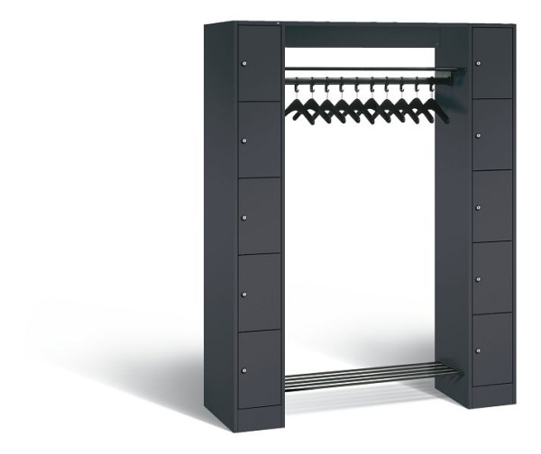 C+P Garderobe Serie 8070, H1950xB1430xT480 mm, Anthrazit, 80710-00 S10139