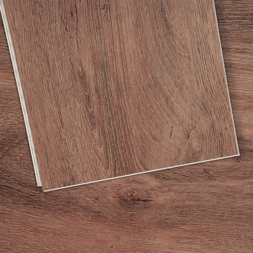 VEVOR Bodenbelag, Vinyl-Bodenfliesen 1220 x 185 mm, 10 Stück 5,5 mm dick zum Zusammenstecken, dunkelbraune Holz-Farbe, LSYXJDD55MMSEL7G8V0