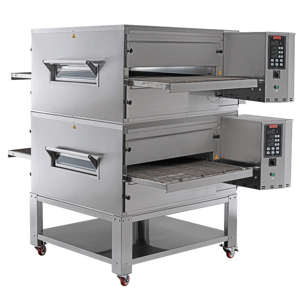 SGS Gastro Gas Doppel Durchlaufofen inkl. Untergestell, Tunnelofen, 1,40 m² Backfläche, POKD70G