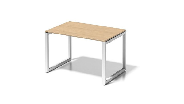 Bisley Cito Schreibtisch, 730 mm höhenfixes O-Gestell, H 19 x B 1200 x T 800 mm, ahorn/verkehrsweiß, DOF1208MP396