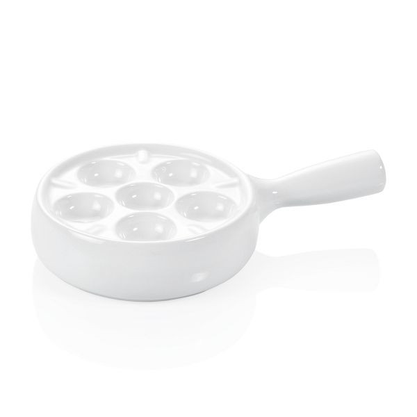 WAS Schneckenpfanne für sechs Schnecken, Durchmesser 12 cm, Porzellan, 4938006