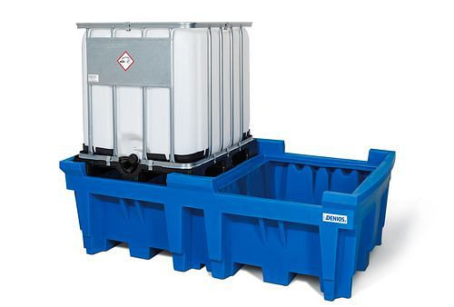 DENIOS IBC-Station ECO aus Polyethylen (PE), zum direkten Abstellen von 2 IBC, 149460