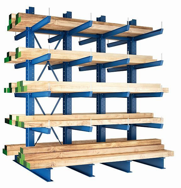 Meta Kragarmregal MULTISTRONG HEAVY 5 Felder IPE180 doppelseitig 3000x1250 mm, 200184965
