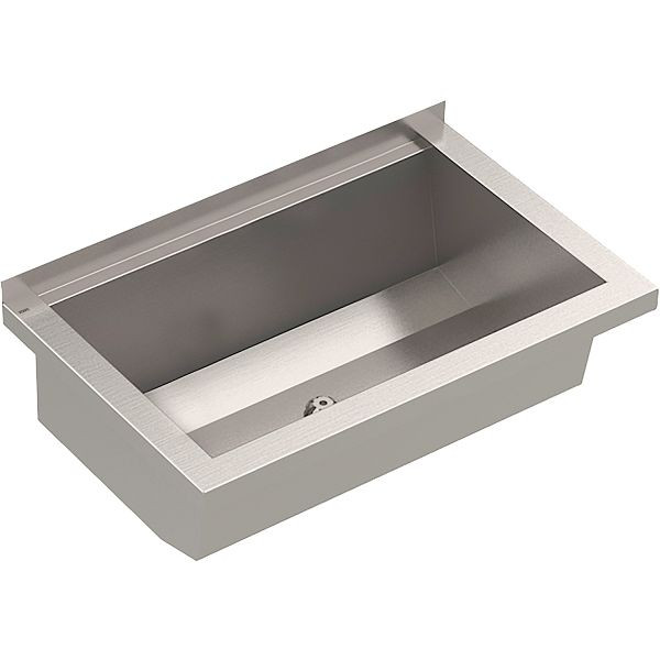 KWC Waschrinne, PLANOX, Edelstahl, Wandmontage, 600x210x382 mm, ohne Armaturenbank, 2030043777