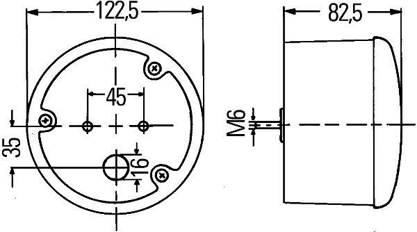 HELLA Nebelschlussleuchte, Glühlampe, Anbau/Einbau, ECE/SAE/ADR/GGVS, Lichtscheibenfarbe: rot, 2NE 344 169-047