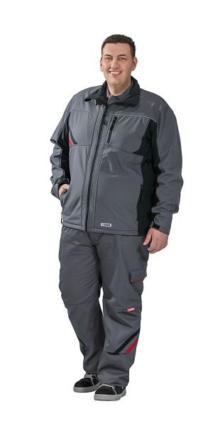 Planam Highline Softshelljacke, schiefer/schwarz/rot, Größe L, 2382052