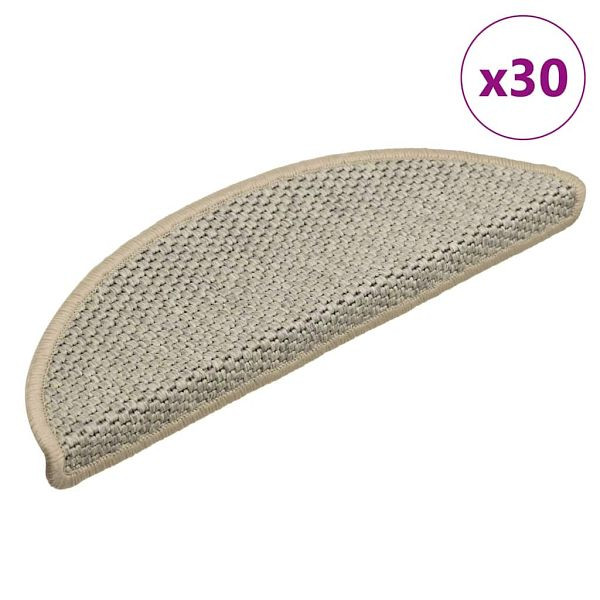 vidaXL Stufenmatten Selbstklebend Sisal-Optik 30Stk. 56x17x3cm, 3365863