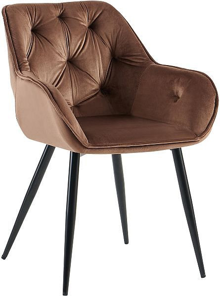 CLP Besucherstuhl Cassis Samt, braun, 324471, 4255716326340