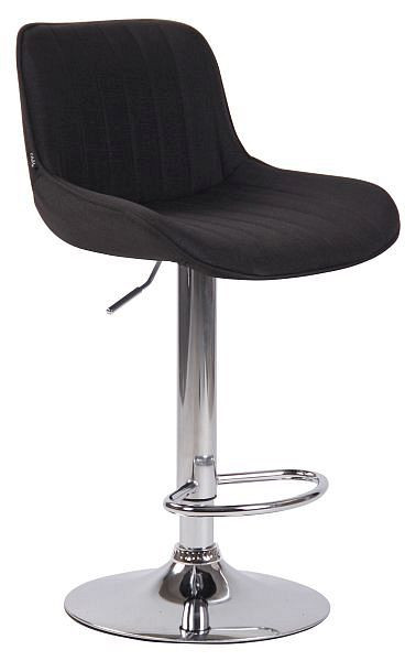 CLP Barhocker Lentini Stoff chrom, schwarz, 318246