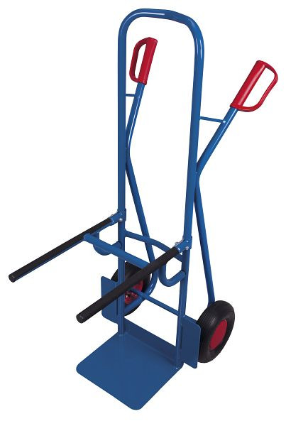 VARIOfit Stuhlkarre, Außenmaße: 570 x 795 x 1.305 mm, RAL 5010 enzianblau, Radsatz: Luftbereifung, sk-710.028