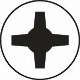 ELORA Schraubendreherklinge Variant, Schlitz und Kreuzschlitz, 551-PH 2, 0551000025500