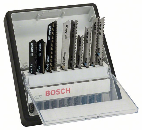 Bosch Stichsägeblatt-Set Robust Line Top Expert, T-Schaft, 10-teilig, 2607010574