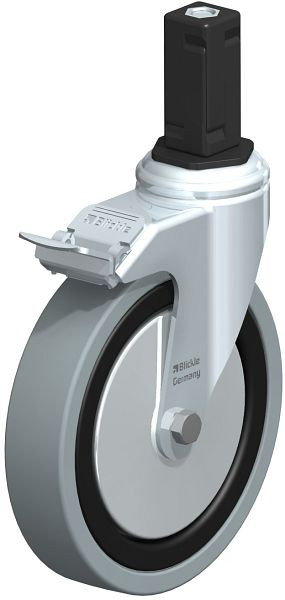 Blickle LKRA-VPA 150G-11-FI-FA-EV14 Apparate-Lenkrolle mit Expander & Feststeller, Vollgummi, Grau, 848425