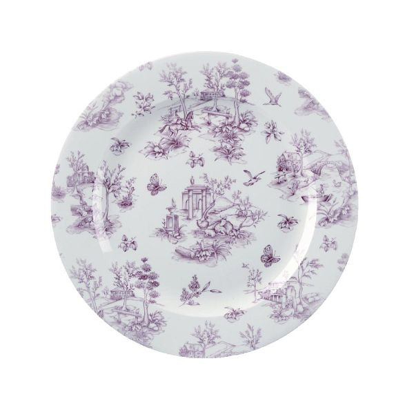 Churchill Vintage Prints Teller, Cranberry-Toile-Druck, 305 mm, (6 Stück), GF308