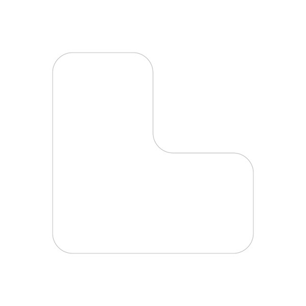 Eichner Stellplatzmarker "L-Stück", Schenkelbreite 50 mm, Länge 100x100 mm, für glatte oder leicht rauhe Gründe innen, weiß, VE: 25 Stück, 9225-20010-070