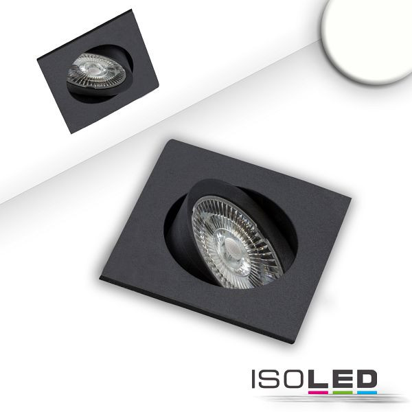ISOLED LED Einbauleuchte Slim68 schwarz, eckig, 9W, neutralweiß, dimmbar, 114931