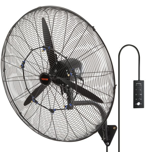 VEVOR Nebelventilator, 74,9 cm, wasserdichter Industrieventilator, 3 Geschwindigkeiten, 9500 CFM, GYBGSFSYCSS30K4KVV2