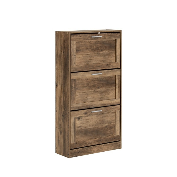 SoBuy Schuhschrank mit 2 Türen Braun Vintage, FSR137-L-F