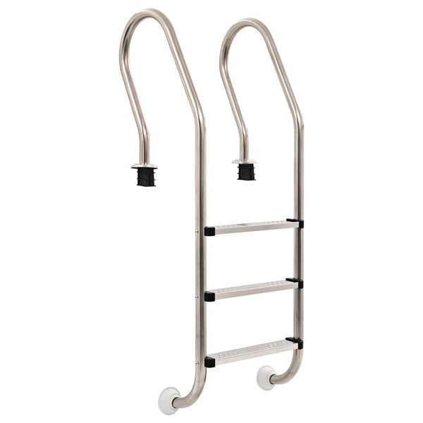vidaXL Pool-Leiter 3 Stufen 120 cm Edelstahl 304, 91733