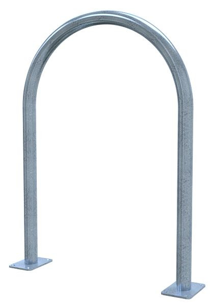 Schake Rundbügel aus Stahlrohr Ø 48 x 2,5 mm, Breite: 650 mm, Gesamthöhe: 900 mm, ohne Querholm, feuerverzinkt, zum Aufdübeln, 448_065P