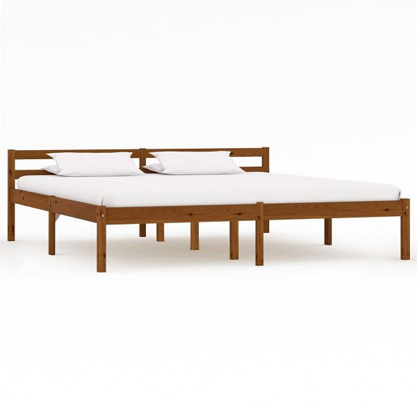 vidaXL Massivholzbett Honigbraun Kiefer 180x200 cm, 283213